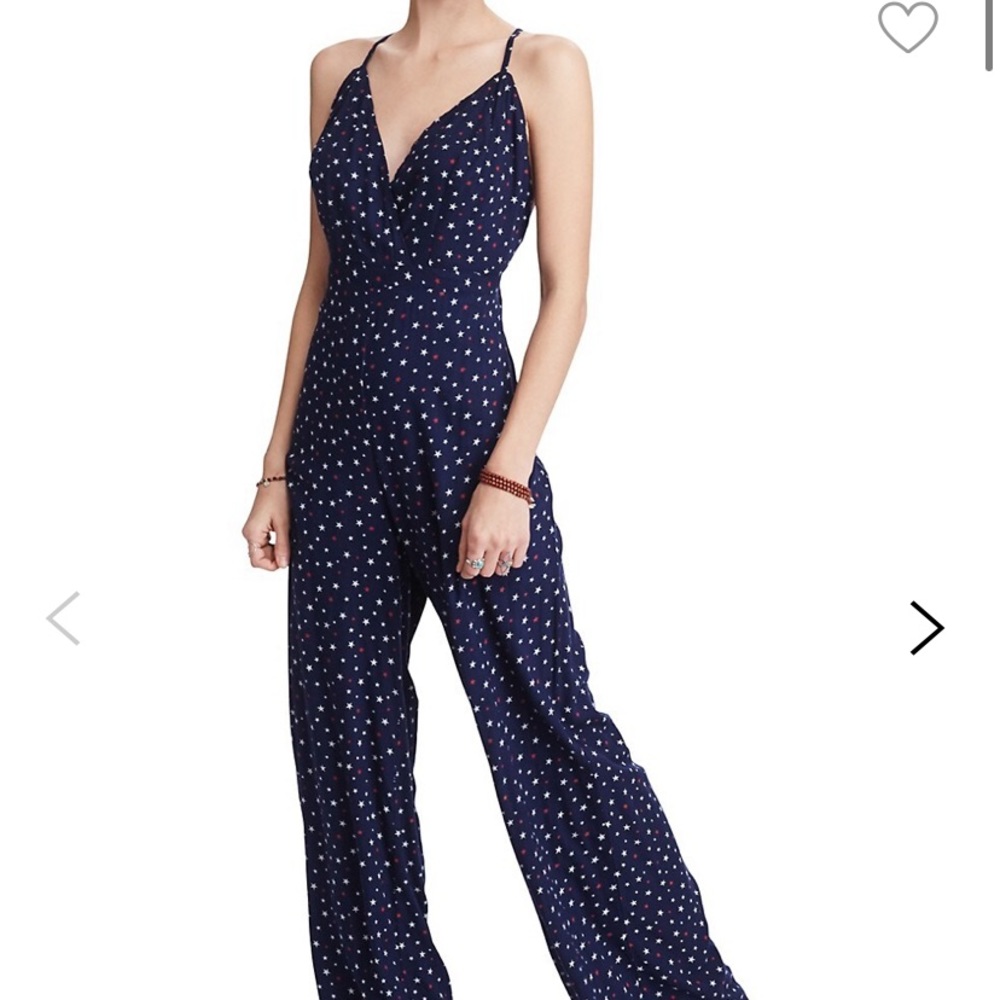 NWT Denim & Supply Ralph Lauren Star-Print Jumpsuit Women Size 2
